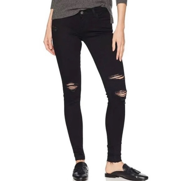 Levi's Denim - LEVI'S 535 Super Skinny Distressed Black Jeans 14 / 32 NWT